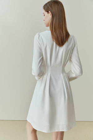 Fansilanen | Prima White Button Mini Dress