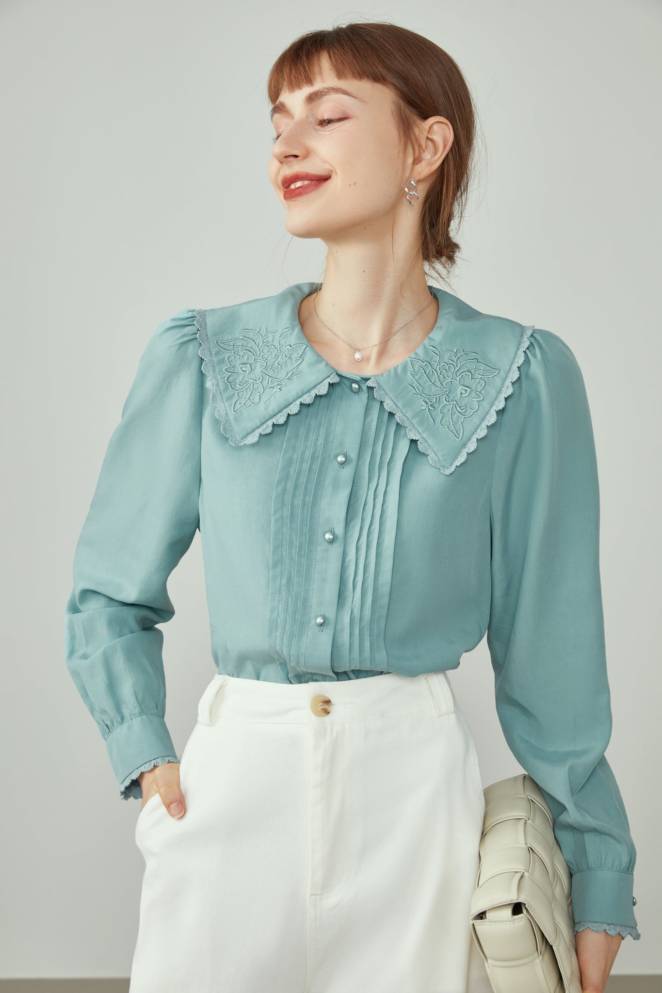 Fansilanen | Milan Green Embroidered Shirt